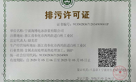 国家排污许可证正本